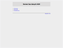 Tablet Screenshot of mysql.agh.edu.pl