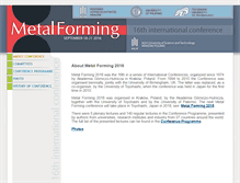 Tablet Screenshot of metalforming.agh.edu.pl