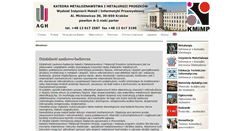 Desktop Screenshot of kmimp.agh.edu.pl
