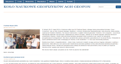 Desktop Screenshot of kngf.geol.agh.edu.pl