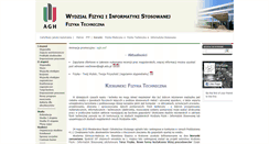 Desktop Screenshot of kzft.fis.agh.edu.pl