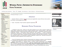 Tablet Screenshot of kzft.fis.agh.edu.pl