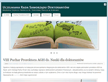 Tablet Screenshot of doktoranci.agh.edu.pl