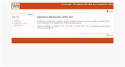 Desktop Screenshot of dziekanat-wmn.agh.edu.pl
