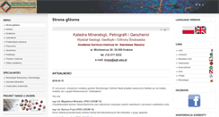 Desktop Screenshot of kmpig.geol.agh.edu.pl